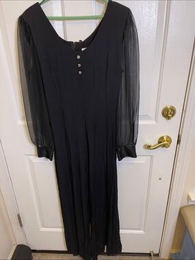 Jeffrey & Dara  (Linda Hutley )              Vintage Timeless Black Jumpsuit
